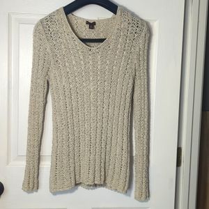 Ladies crochet sweater with silk undertank